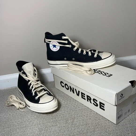 Converse X Essentials Fear of God Chuck 70 Hi Black and Cream - Picture 1 of 10